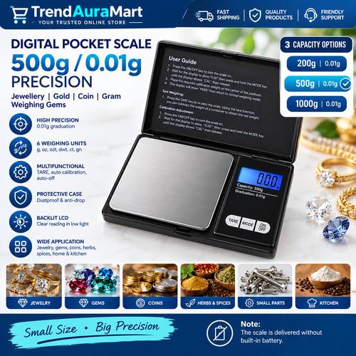 Digital pocket scale 500g - pocket,