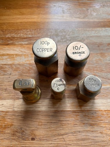 Bank coin weights antique - bank,